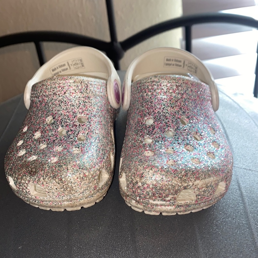 sparkly crocs
